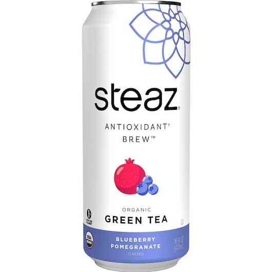 Steaz Organic Blueberry Pomegranate Acai Iced Green Tea, 16 Ounce -- 12 per case.