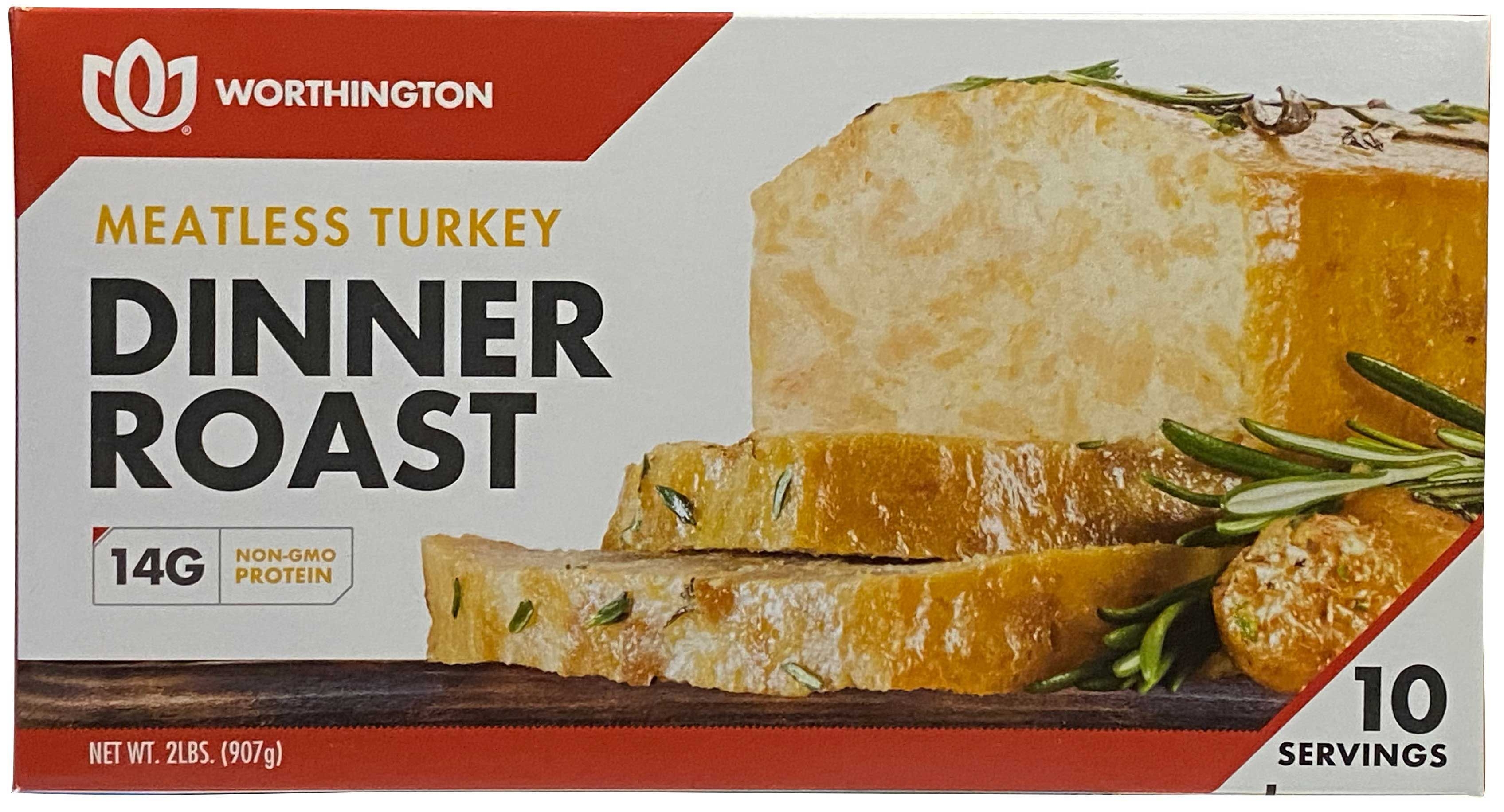 Worthington Plant-Based Turkey Dinner Roast, 2 Pound -- 6 per case