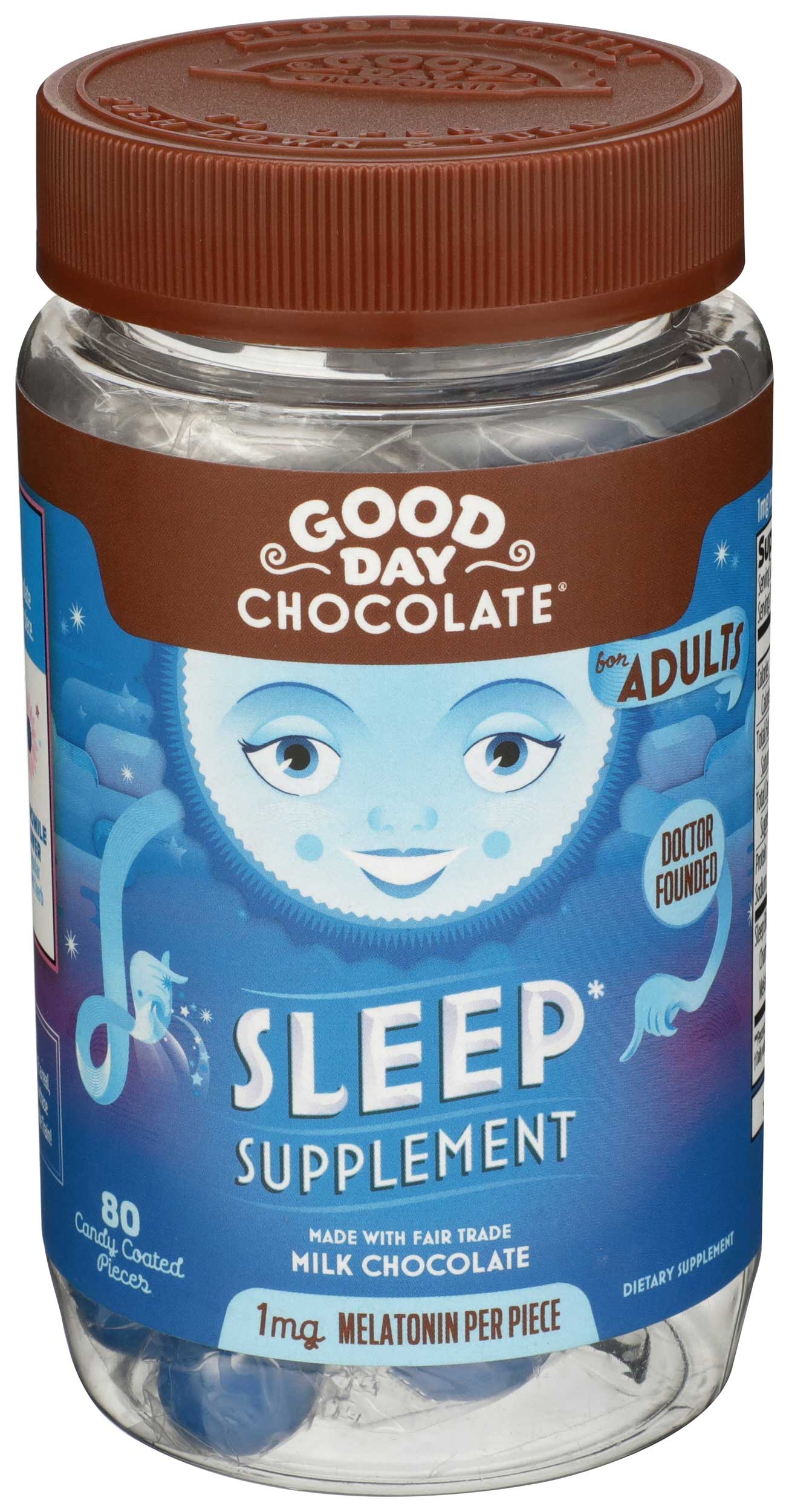 Good Day Milk Chocolate Sleep Supplement for Adults - 80 count per pack