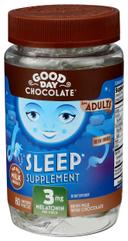 Good Day 3mg Melatonin Milk Chocolate Sleep Supplement for Adults, 80 count