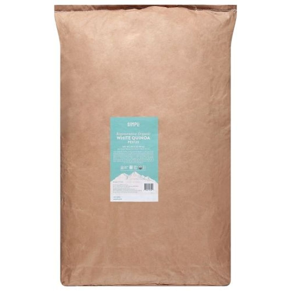 Simpli Organic Regenerative White Quinoa, 50 Pound