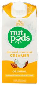 Nut Pods Unsweetened Original Creamer, 11.2 Fluid Ounce -- 12 per case