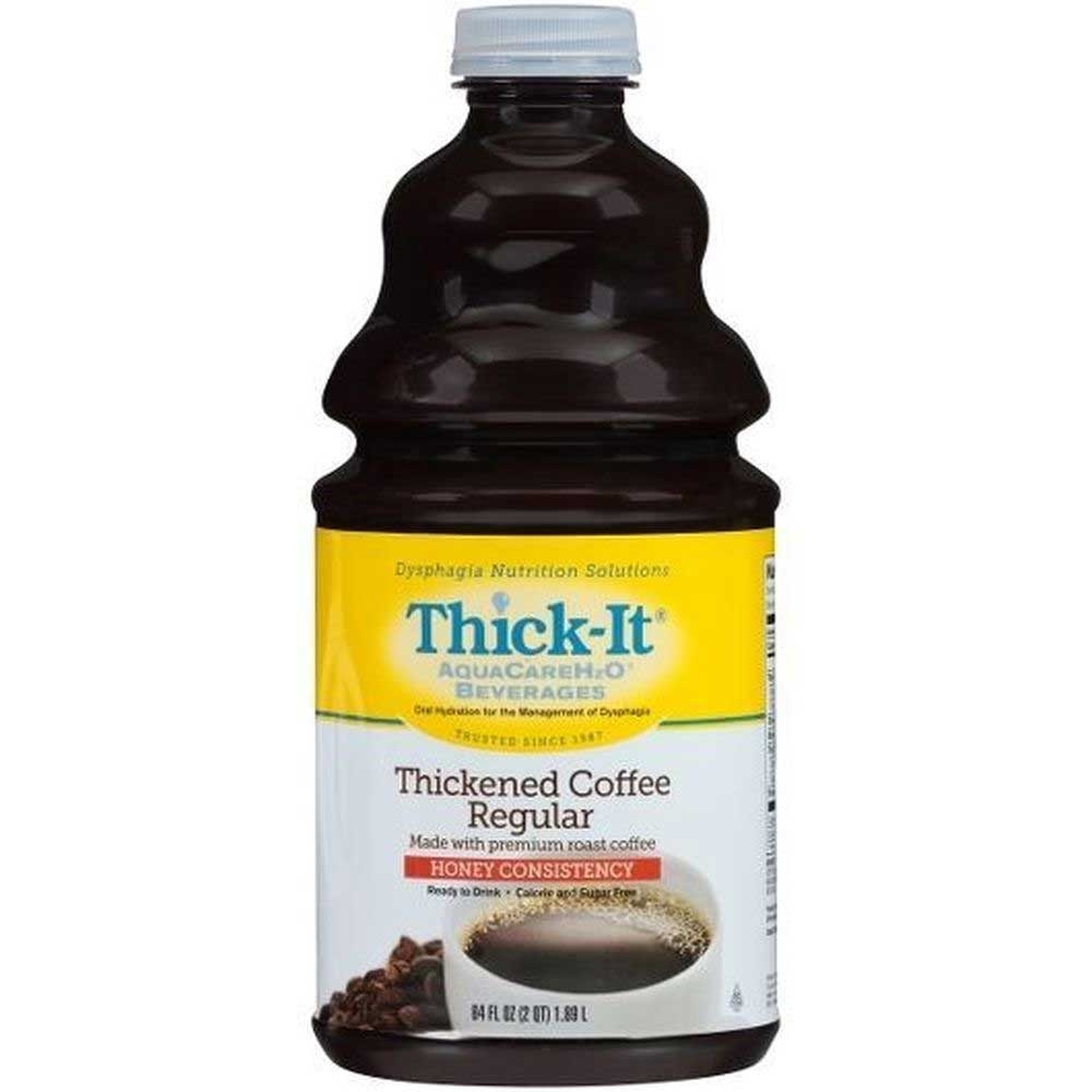Thick It Clear Advantage Aqua Care H20 Regular Honey Coffee, 64 Fluid Ounce -- 4 per case