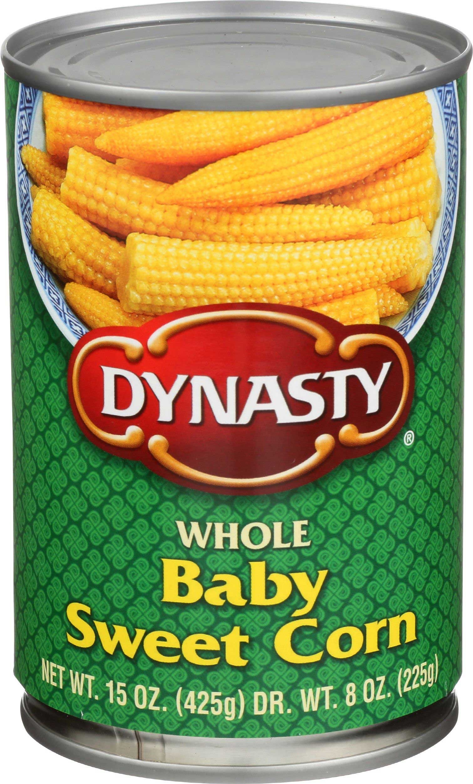Dynasty Whole Baby Sweet Corn, 15 Ounce -- 12 per case