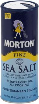 Morton Fine Sea Salt, 17.5 Ounce -- 12 per case