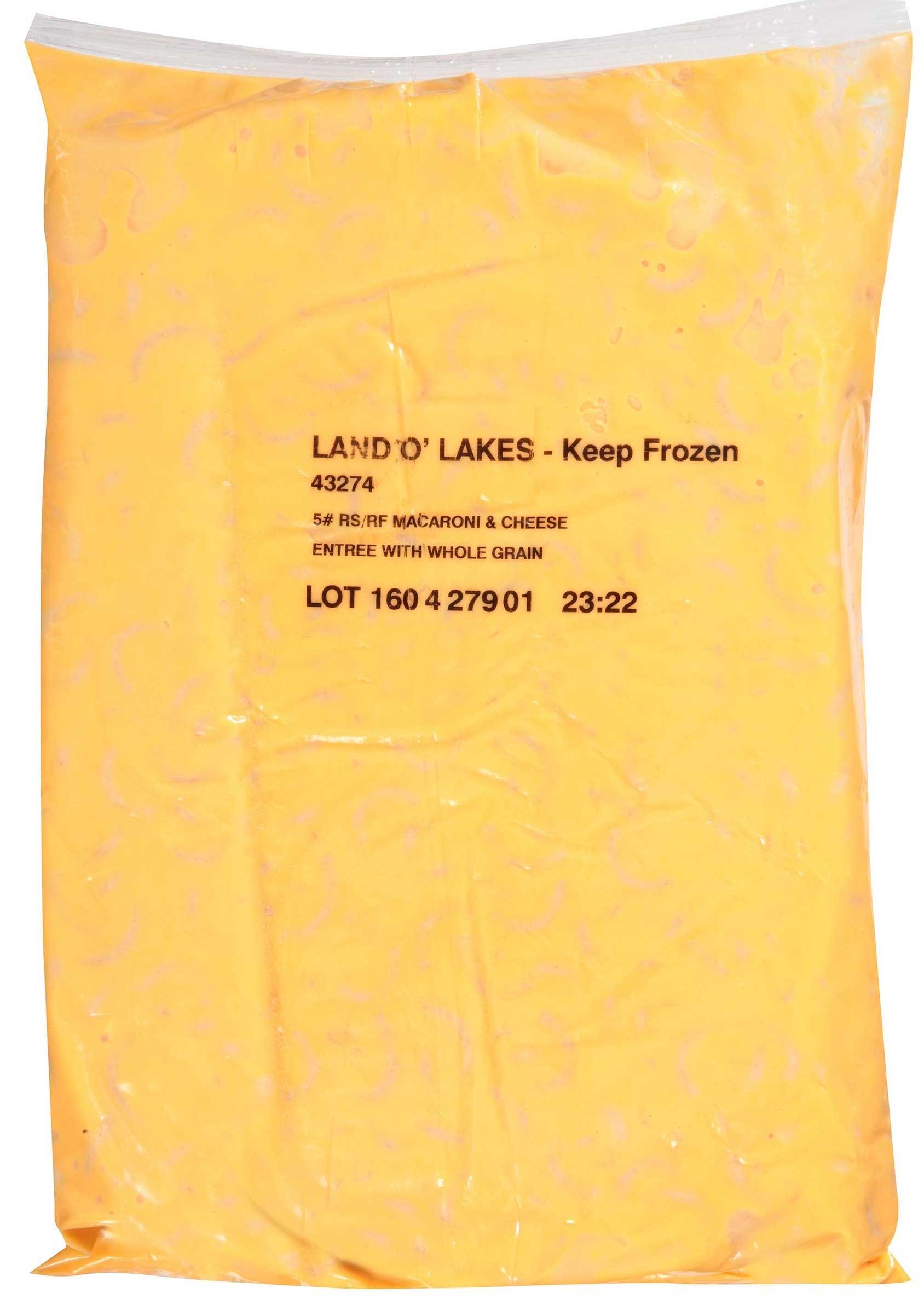 Land O Lakes Whole Grain Macaroni and Cheese Entree, 5 Pound Pouch -- 6 per case.