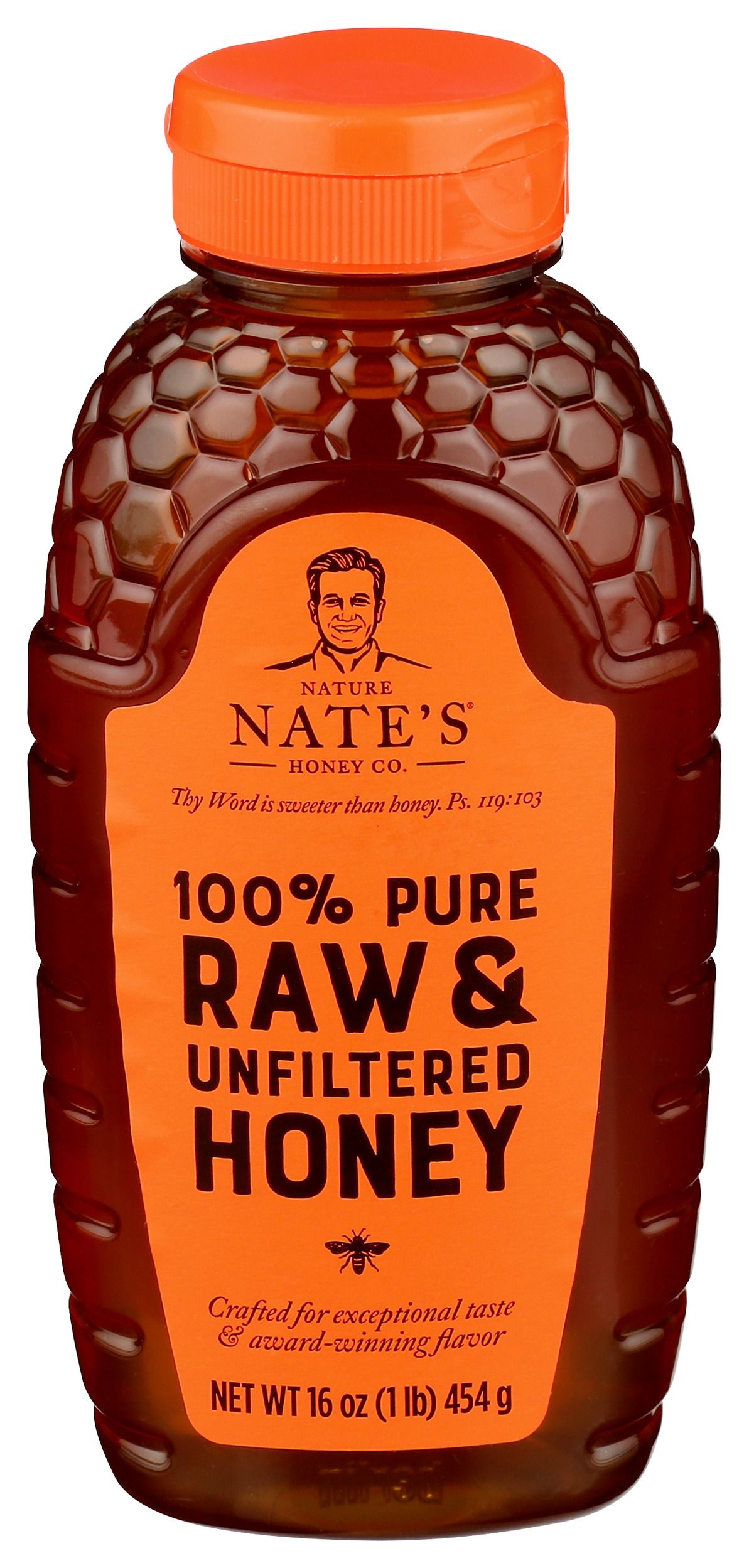 Nature Nates 100 Percent Pure Raw and Unfiltered Honey, 16 Ounce