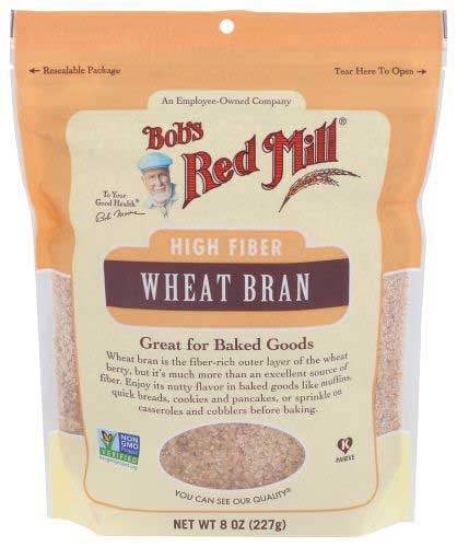 Bobs Red Mill High Fiber Wheat Bran, 8 Ounce -- 4 per case