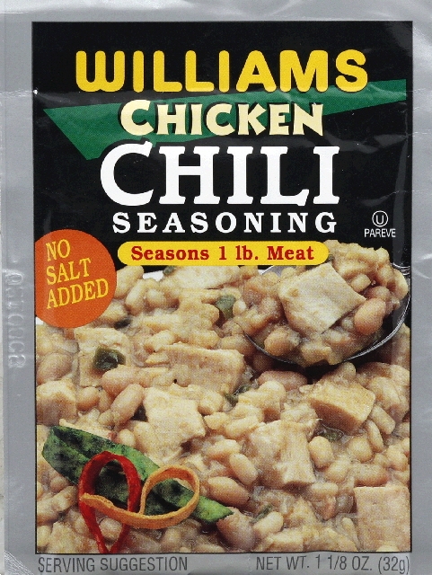 Williams Chicken Chili Seasoning Mix, 1.125 Ounce -- 24 per case