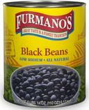 Furmanos Low Sodium All Natural Black Beans in Brine, 110 Ounce -- 6 per case
