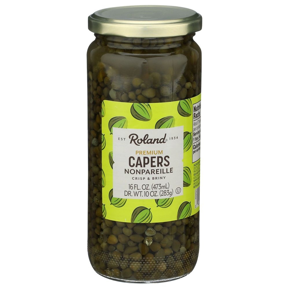 Roland Premium Nonpareille Capers, 16 Ounce -- 6 per case