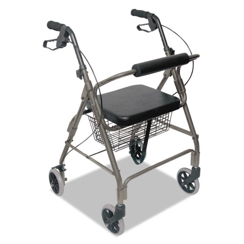 DMI Titanium Ultra Lightweight Rollator, 300 Pound Capacity