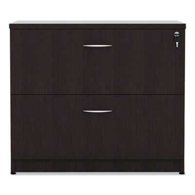 Alera Valencia Series Two Drawer Lateral File, 34w x 22 3/4d x 29 1/2h, Espresso