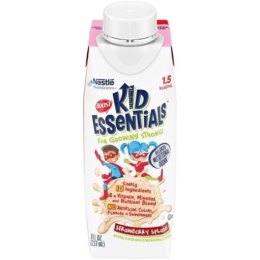 Boost Kid Essentials Strawberry Splash Balanced Nutritional Drink, 8.01 Fluid Ounce -- 24 per case