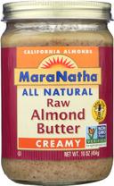 Maranatha Creamy Raw Almond Nut Butter, 16 Ounce -- 6 per case