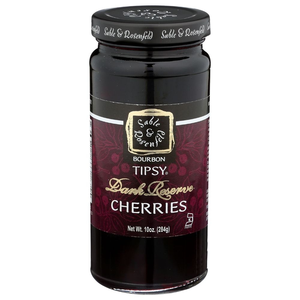 Sable and Rosenfeld Bourbon Tipsy Dark Reserve Cherries, 10 Ounce -- 6 per case