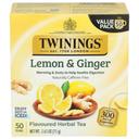 Twinings Lemon and Ginger Herbal Tea, 50 tea bags -- 6 per case