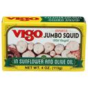 Vigo Imported Jumbo Squid in Sunflower and Olive Oil, 4 Ounce -- 10 per case
