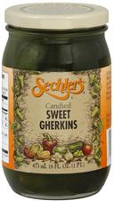 Sechlers Candied Sweet Gherkins, 16 Ounce -- 6 per case