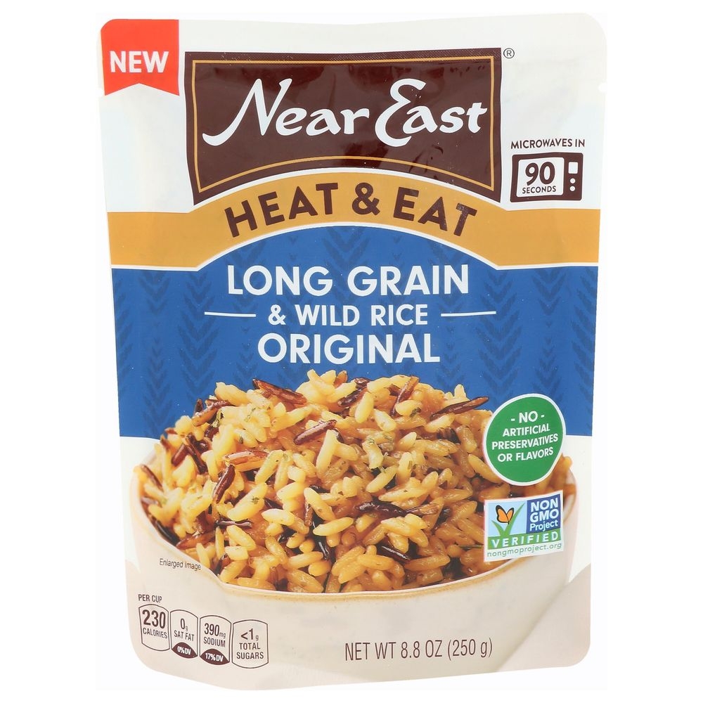 Near East Heat and Eat Long Grain and Wild Rice, 8.8 Ounce -- 8 per case