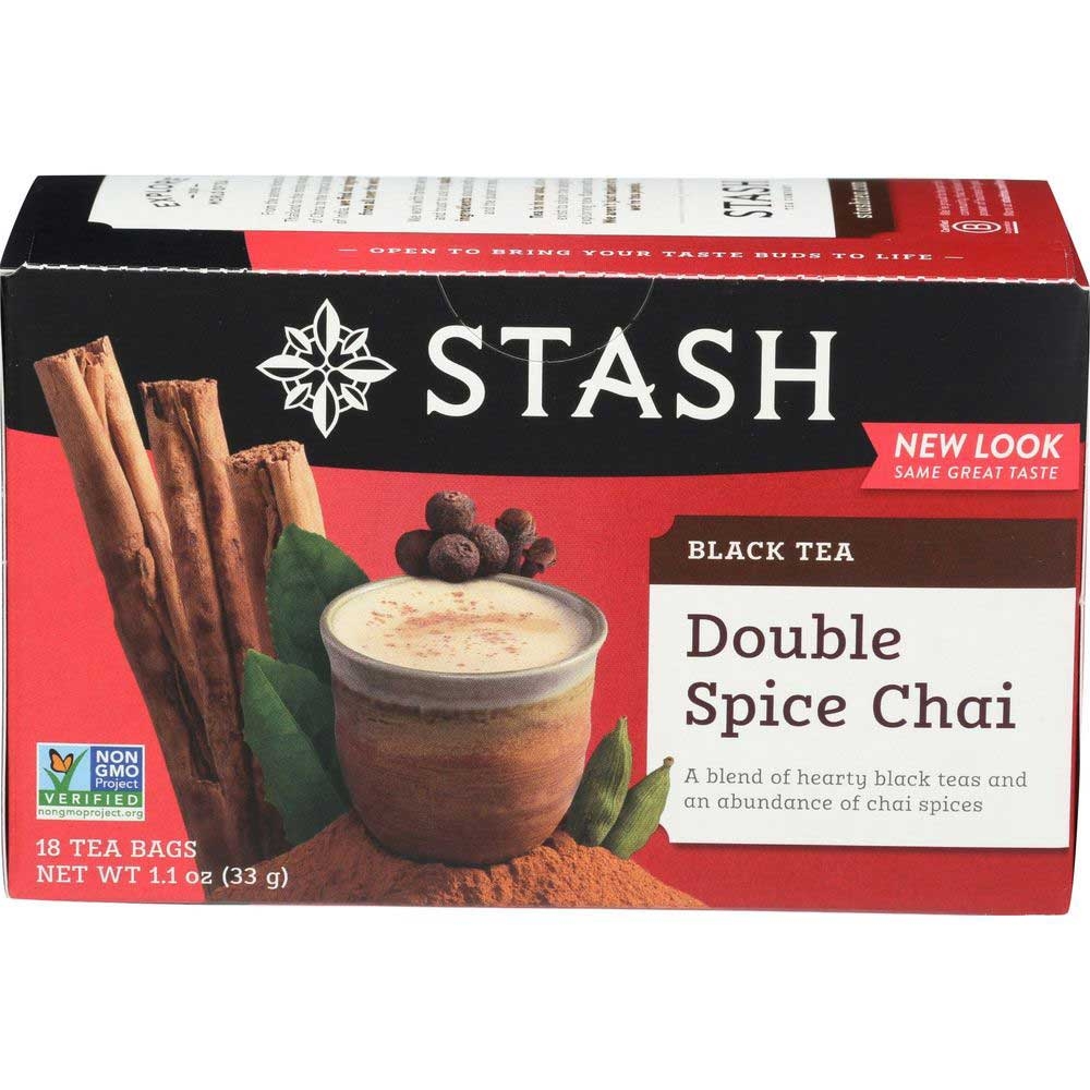 Stash Double Spice Chai Black Tea, 18 tea bags per pack -- 6 packs per case