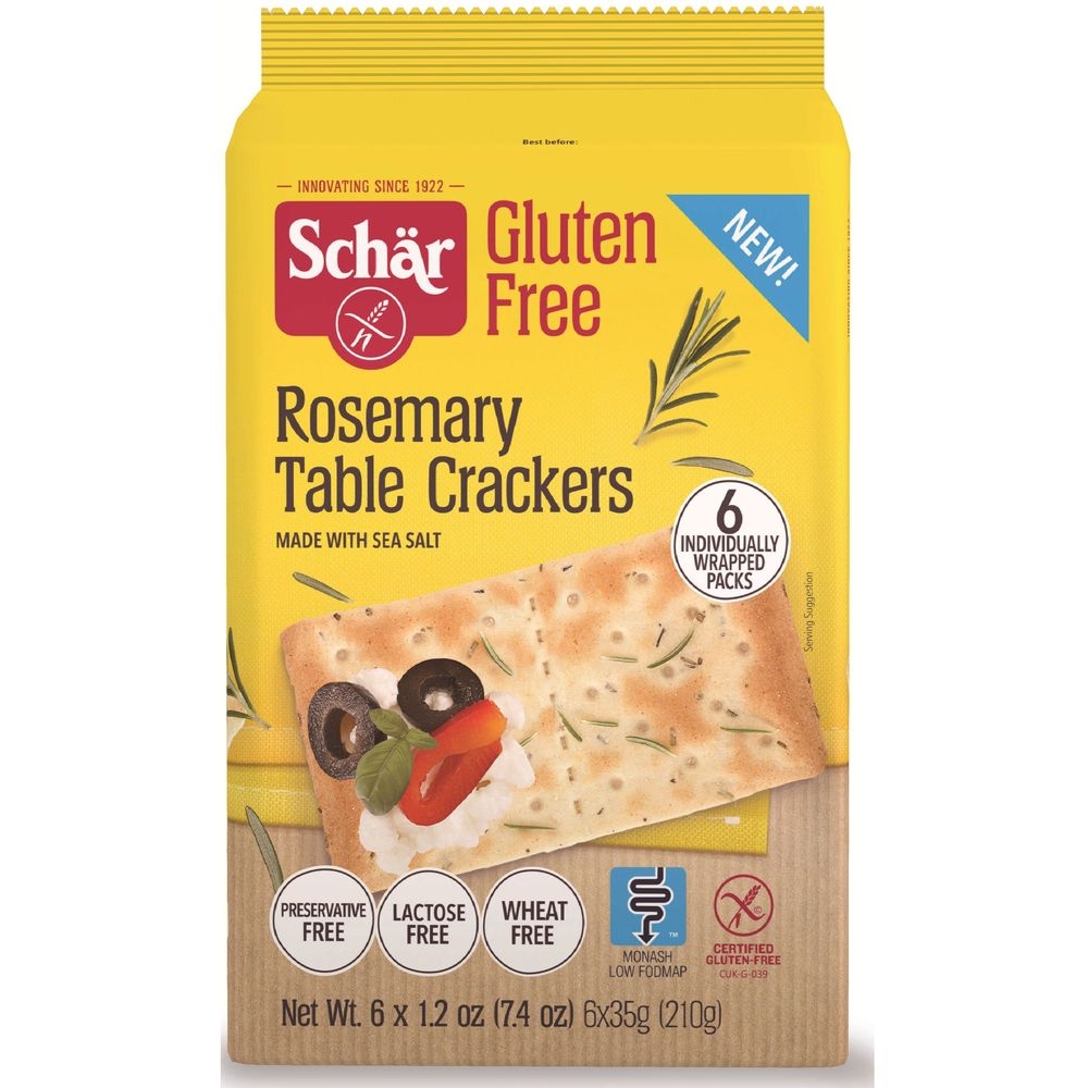 Schar Gluten Free Rosemary Table Cracker, 7.4 Ounce -- 5 per case