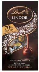 Lindt and Sprungli Lindor 70 Percent Extra Dark Chocolate Truffles, 5.1 Ounce -- 6 per case