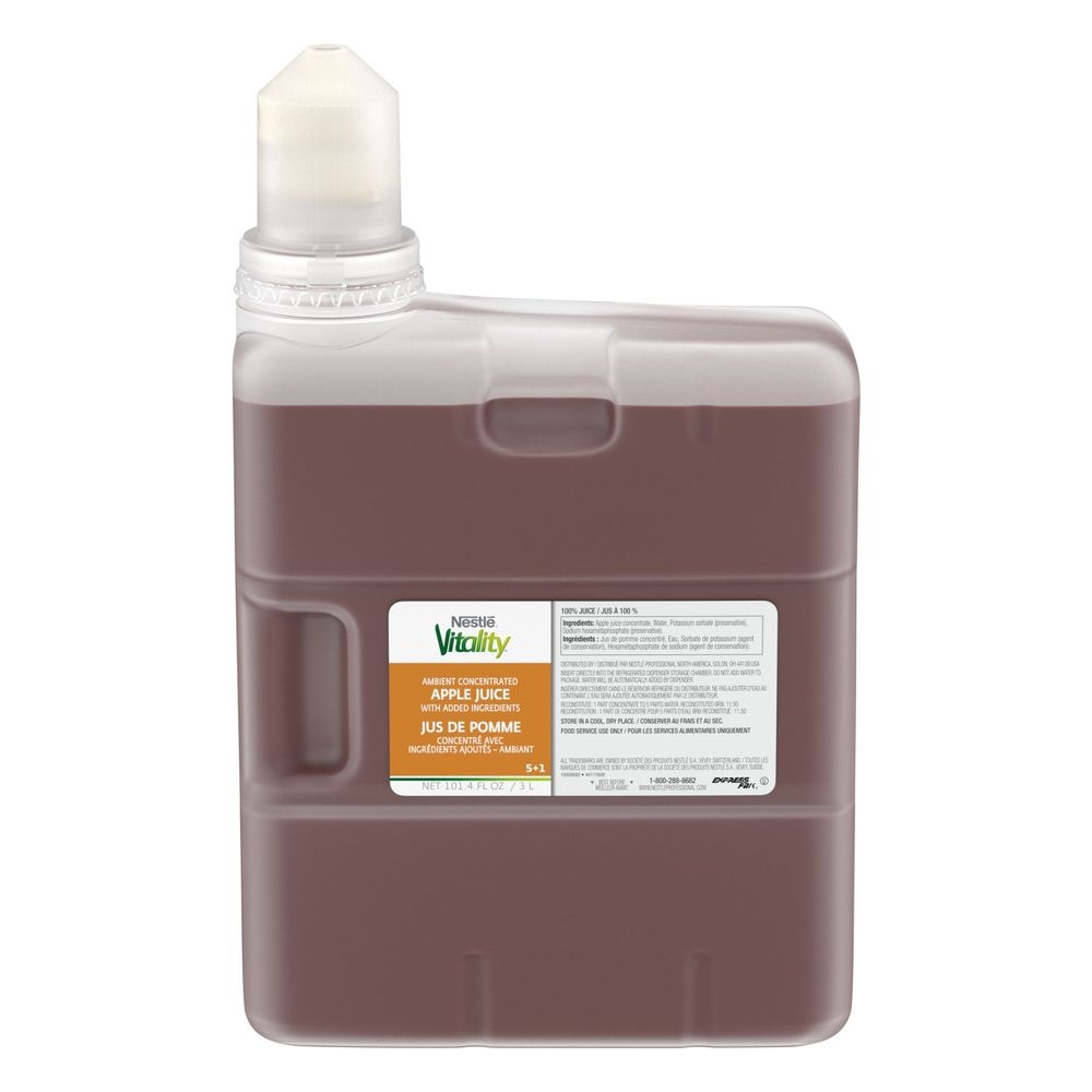 Nestle Vitality 100 Percent Apple Juice, 101. 333 Fluid Ounce -- 3 per case.