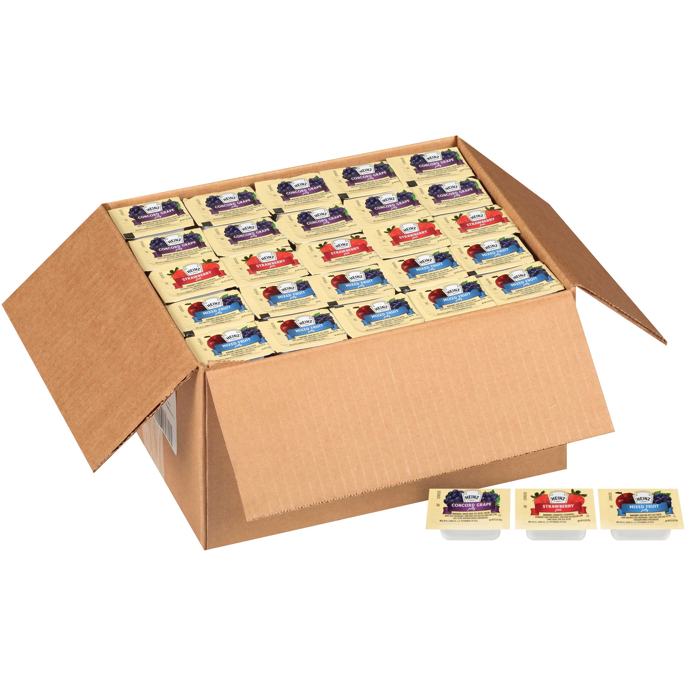 Heinz Single Serve Assorted Jelly and Jam Cup, 0.5 ounce -- 200 per case