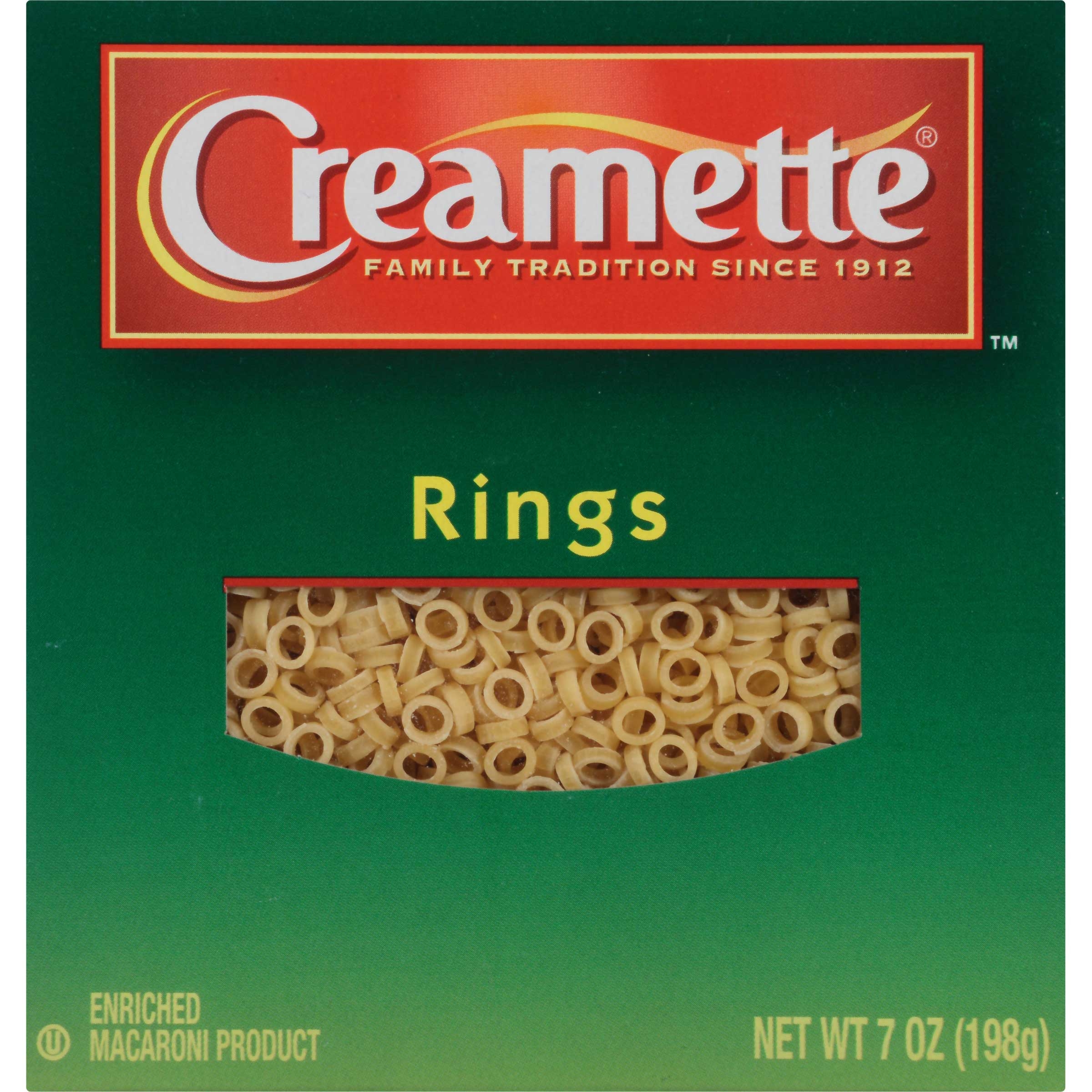 Creamette Small Ring Pasta, 7 Ounce -- 12 per case.