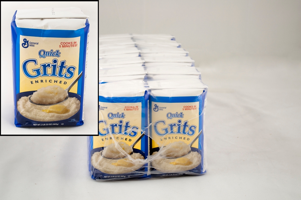 General Mills White Corn Grits, 32 Ounce -- 12 per case.