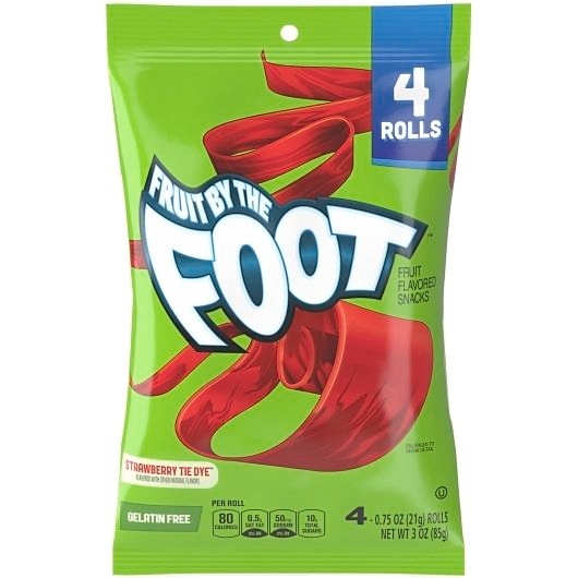 Betty Crocker Fruit By The Foot Strawberry Tie-Dye Fruit Flavored Snack, 3 Ounce -- 8 per case