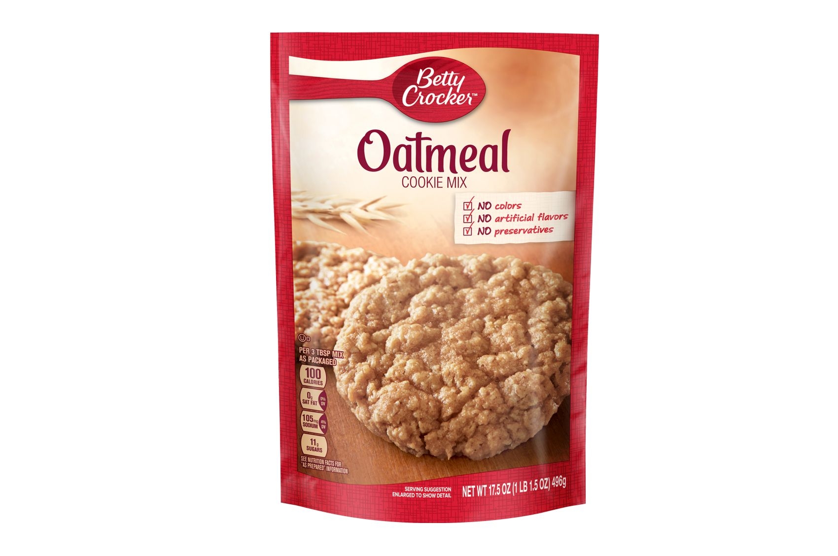 Betty Crocker Oatmeal Cookie Mix, 17.5 Ounce -- 12 per case.