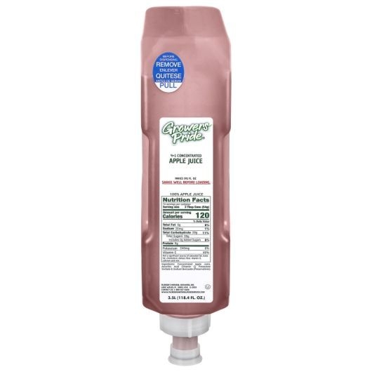 Growers Pride 4 Plus 1 Concentrated 100 Percent Apple Juice, 3.5 Liter -- 3 per case