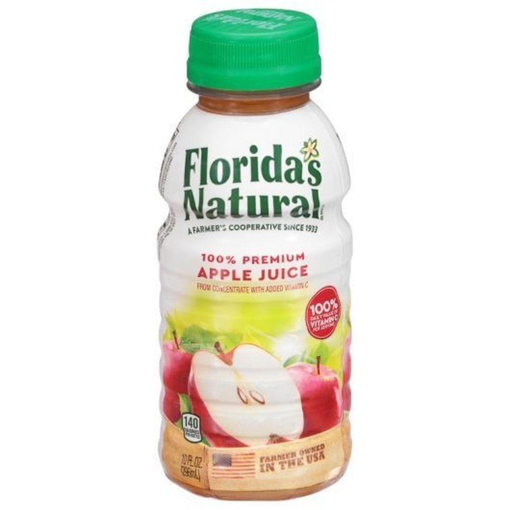 Floridas Natural Apple Juice, 10 Fluid Ounce -- 24 per case