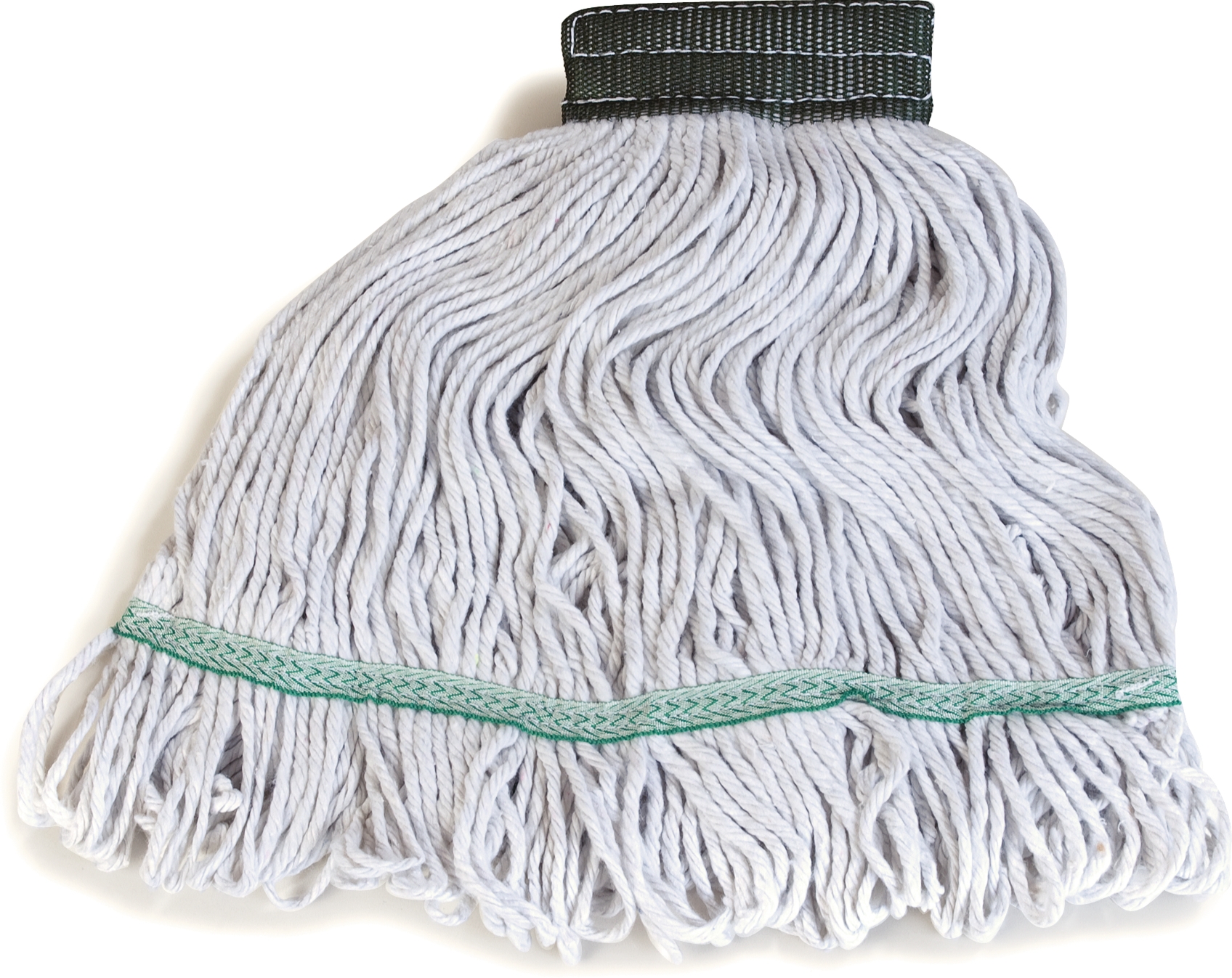 Carlisle Flo-Pac 4 Ply Cotton Medium Green Band Loop End Mop, 1 inch -- 12 per case