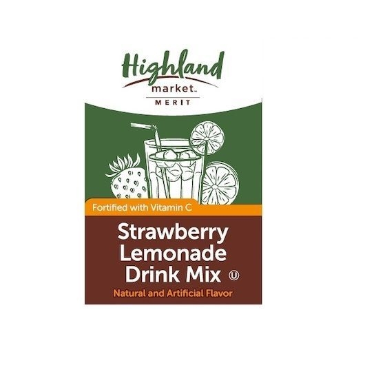 Highland Market Strawberry Lemonade Drink Mix, 18 Ounce -- 12 per case