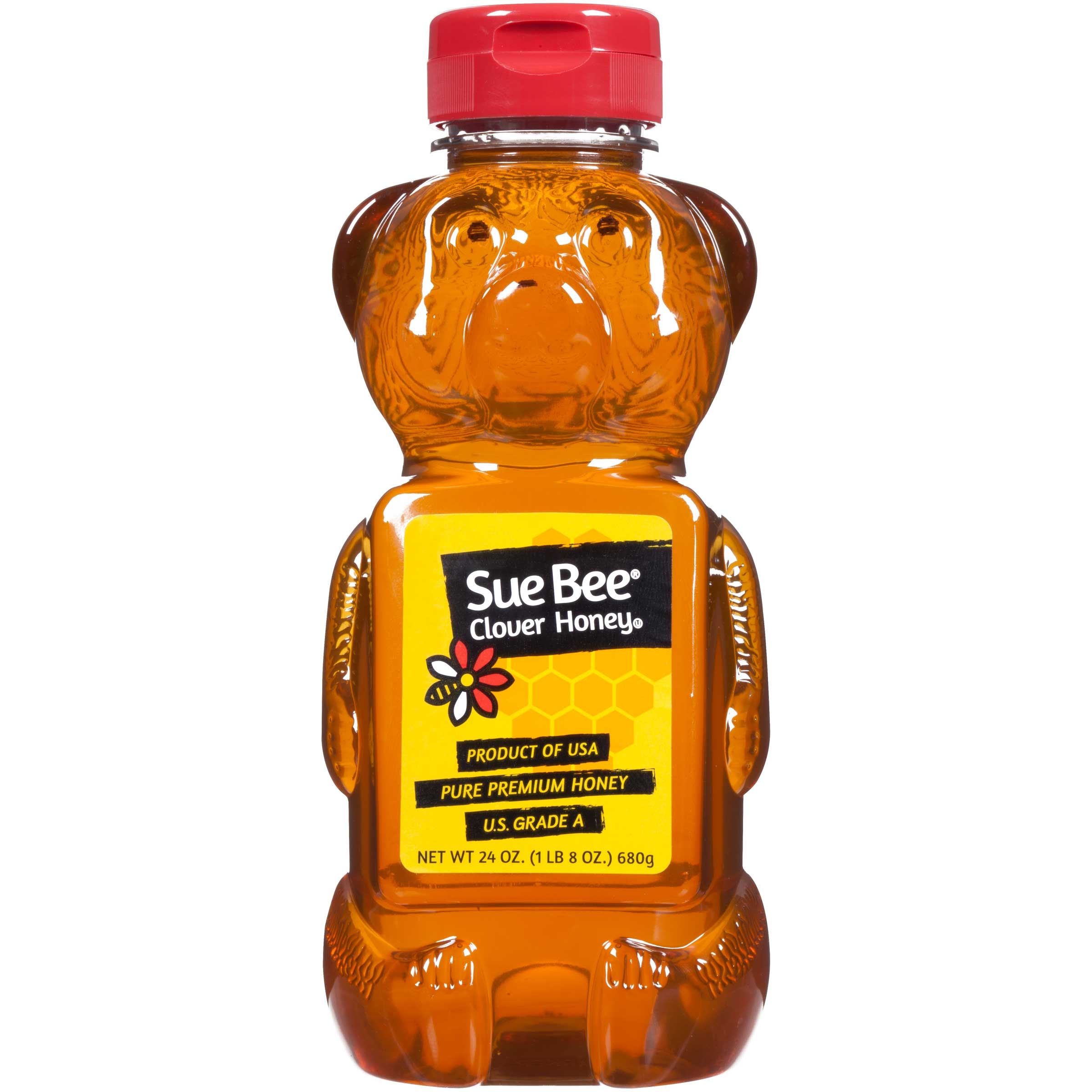 Sue Bee Honey Squeeze Honey Bears, 24 Ounce -- 12 per case.