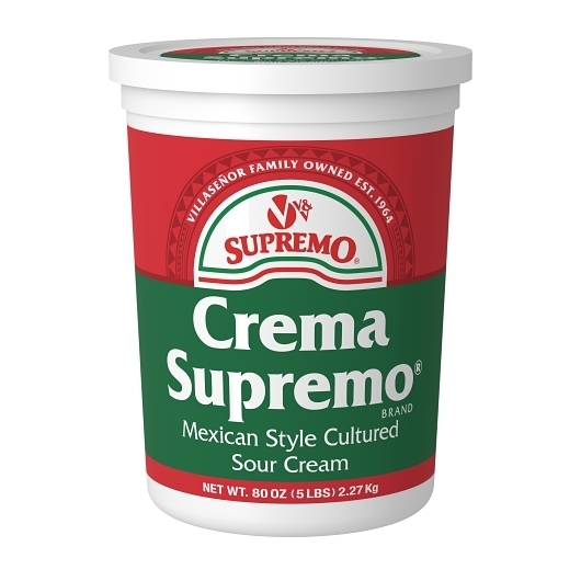 V and V Supremo Mexican Style Cultured Sour Cream, 5 Pound -- 4 per case