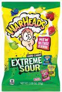 Warheads Extreme Sour Hard Candy, 3.25 Ounce Bag -- 8 per case