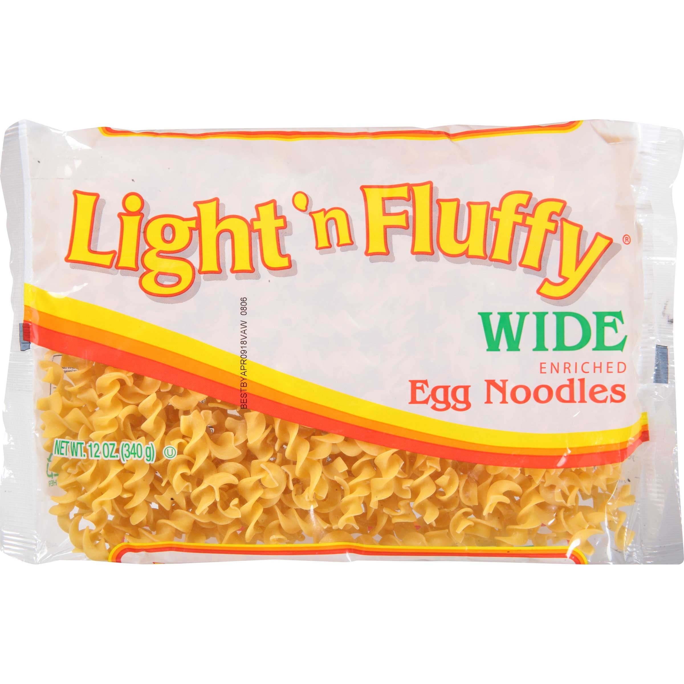 Light N Fluffy Wide Egg Noodles Pasta, 12 Ounce -- 12 Case