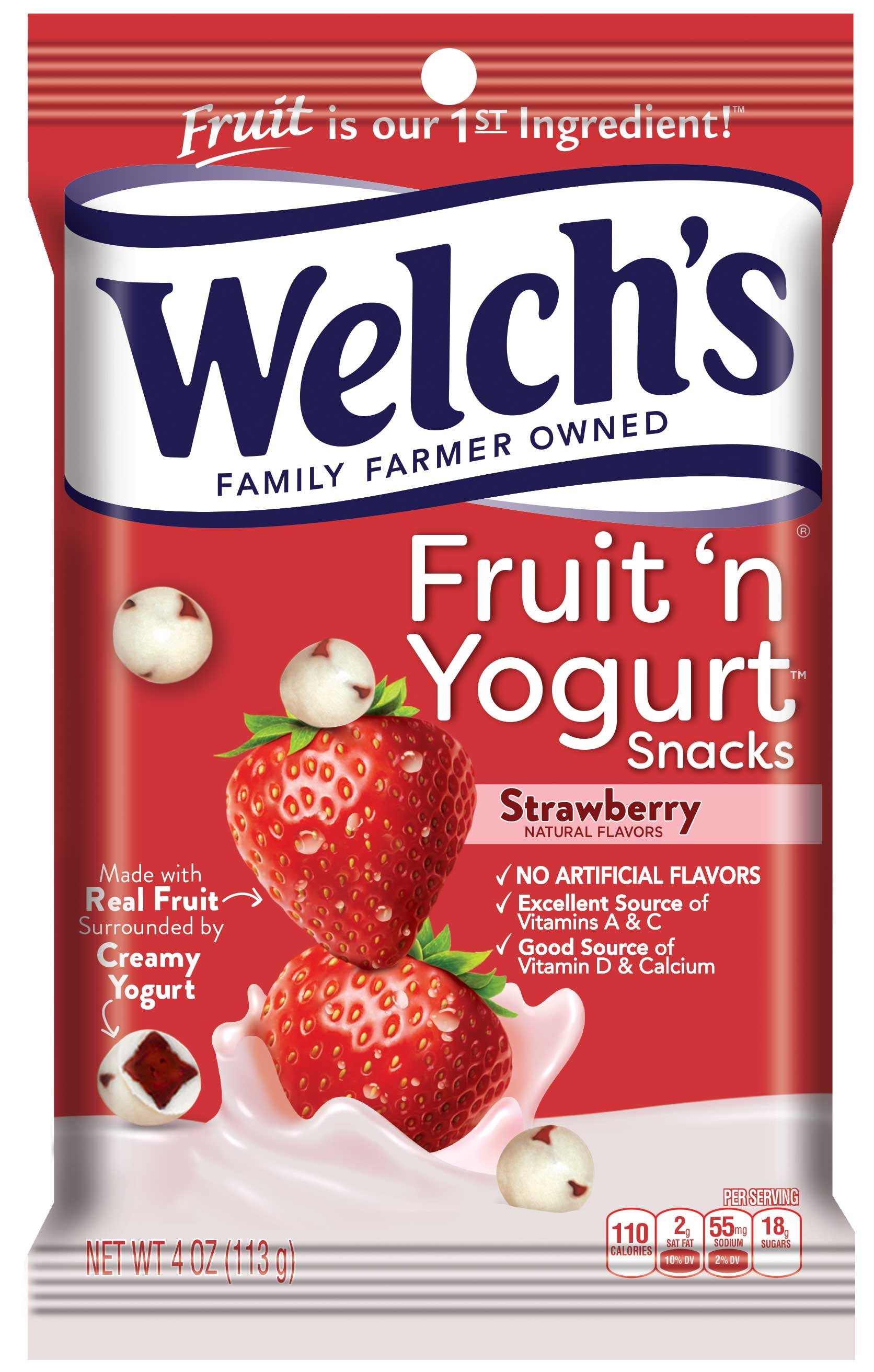 Welchs Strawberry Flavor Fruit N Yogurt Snacks, 4 Ounce -- 12 per case