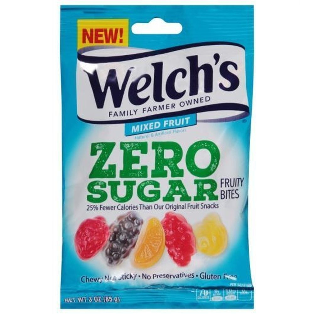 Welchs Zero Sugar Mixed Fruit Fruity Bites, 3 Ounce -- 12 per case