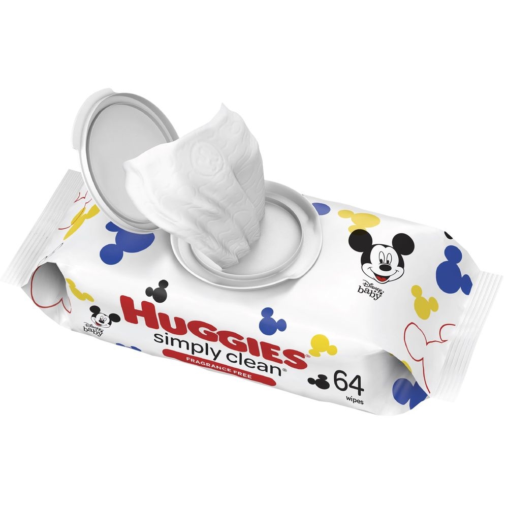 Huggies Simply Clean Fragrance Free Baby Wipes - 64 per pack -- 8 packs per case
