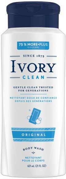 Ivory Original Shower and Bath Liquid Body Wash, 21 Fluid Ounce -- 4 per case.