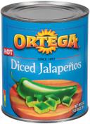 Ortega Diced Jalapeno Peppers - 26 oz. can, 12 cans per case