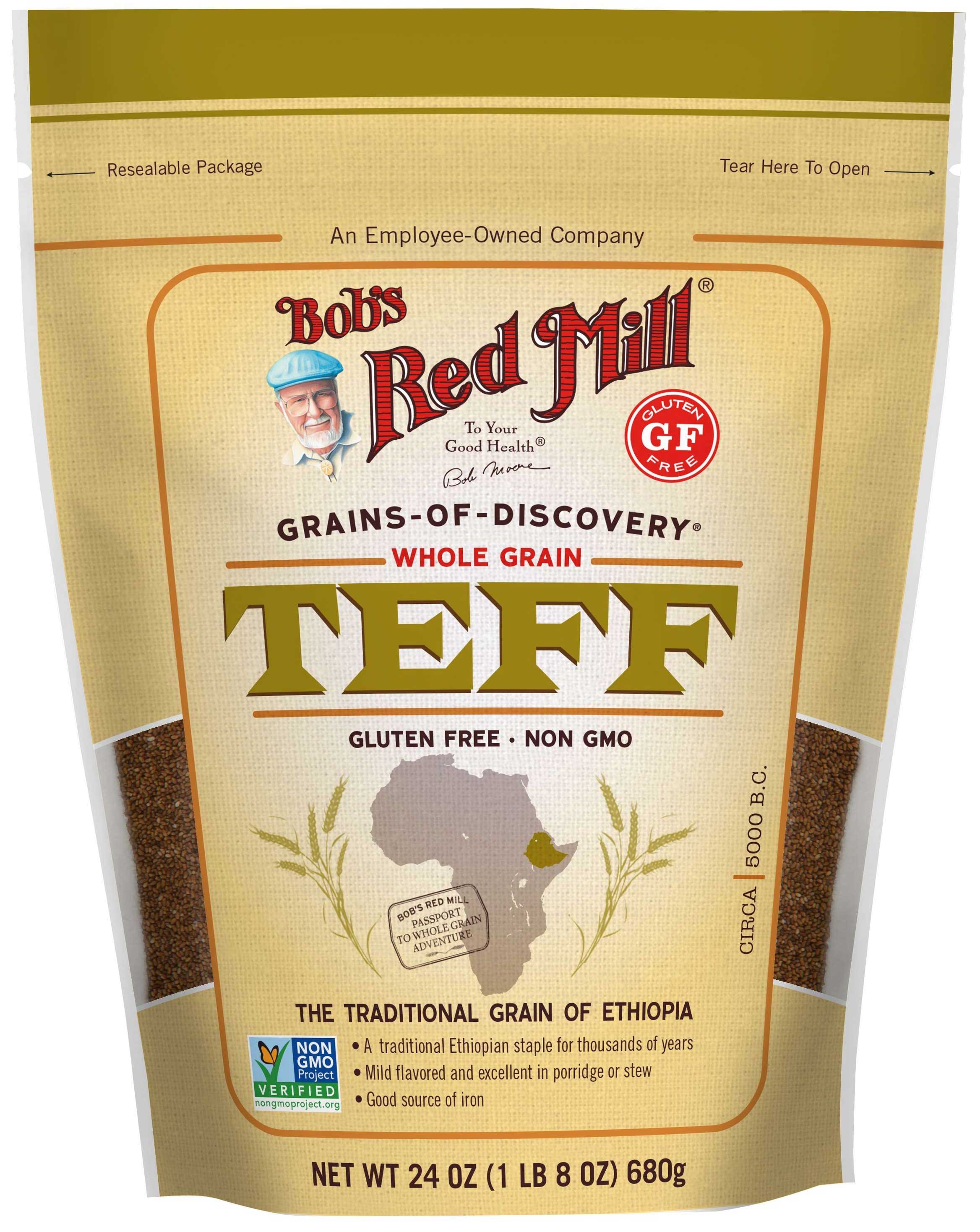 Bobs Red Mill Whole Grain Teff, 24 Ounce Pouch -- 4 per case