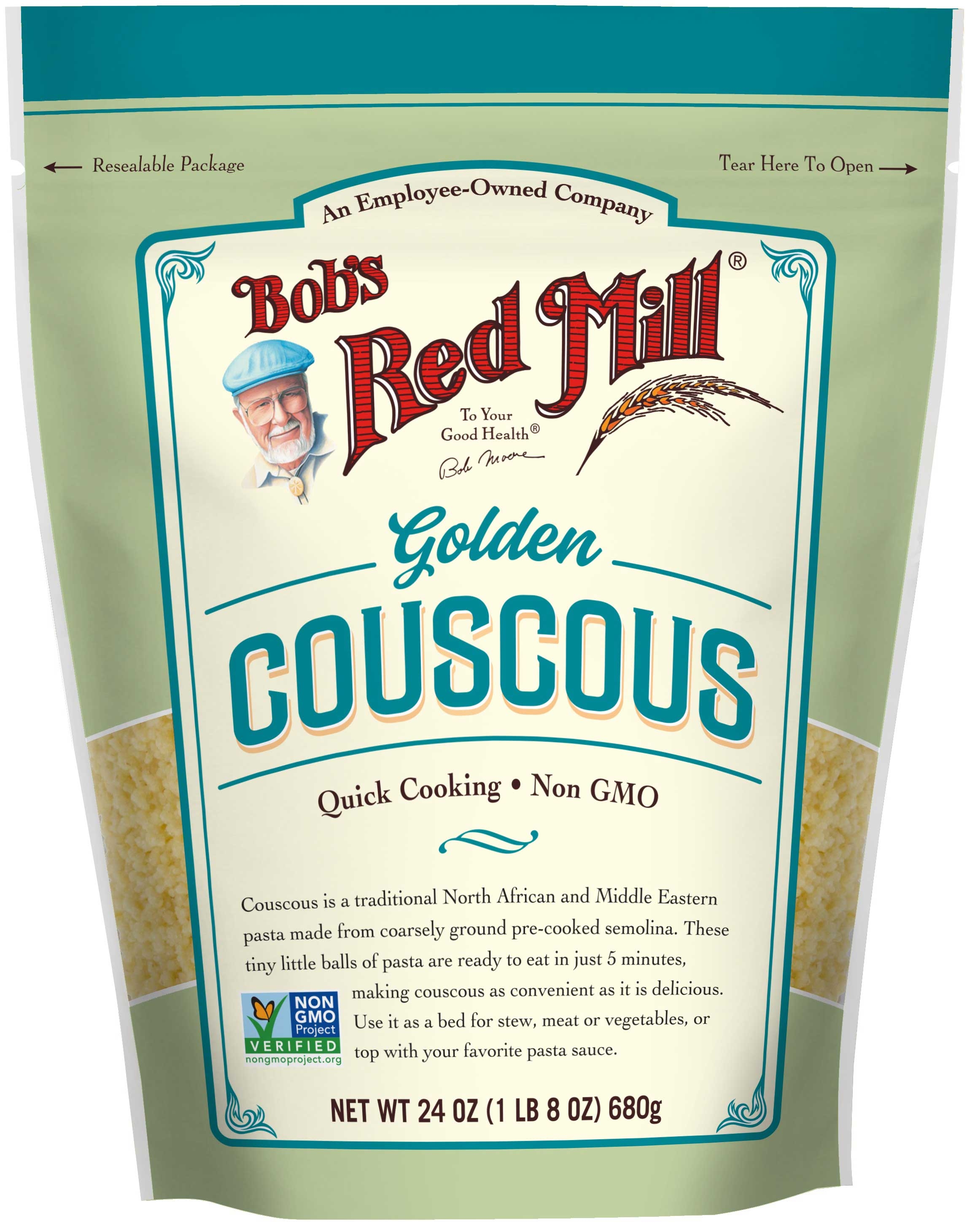 Bobs Red Mill Golden Couscous, 24 Ounce -- 4 per case