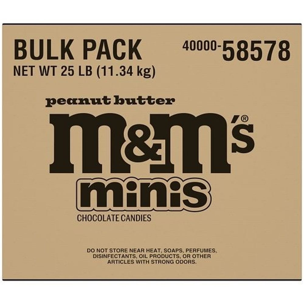 M and Ms Mini Peanut Butter Milk Chocolate Candies, 25 Pound