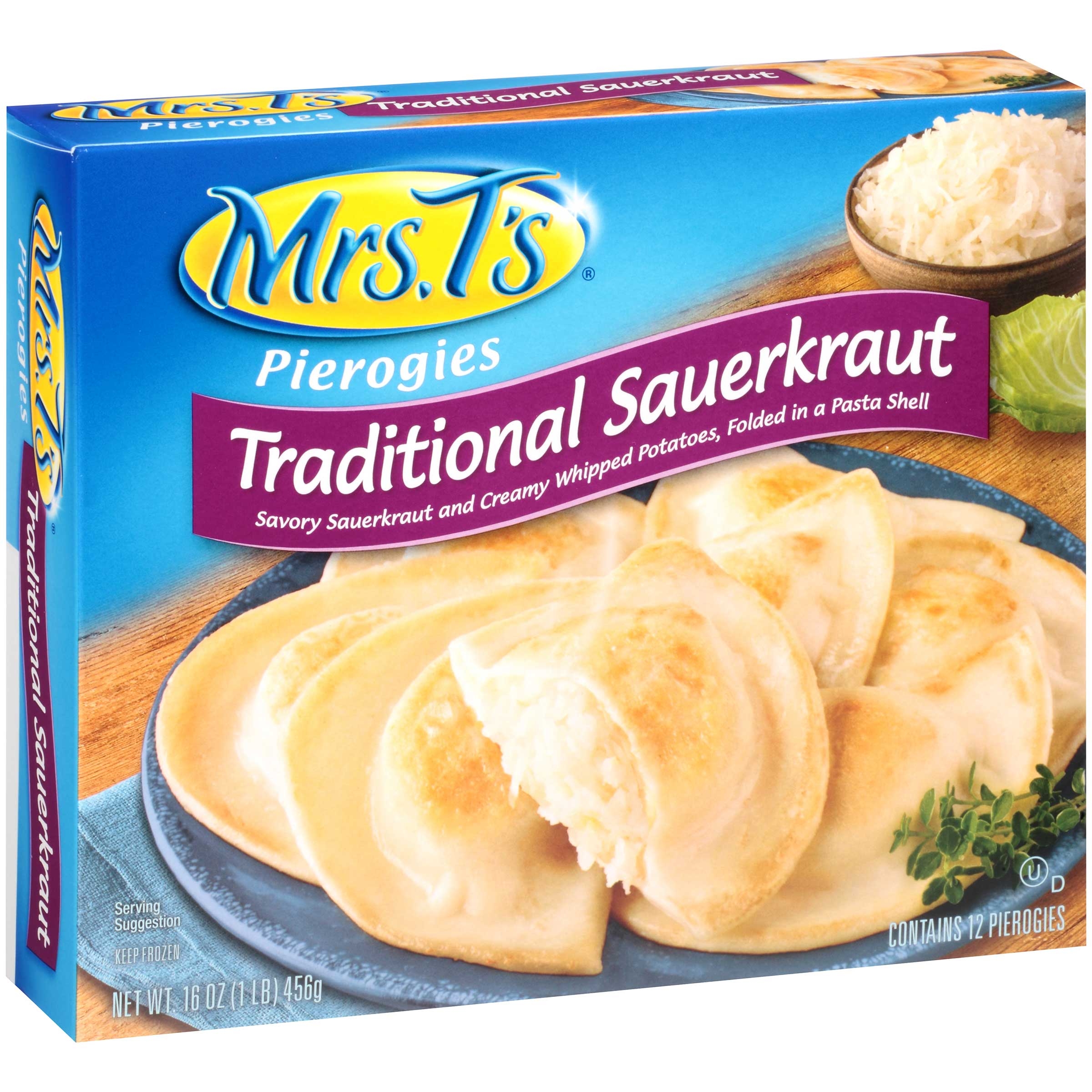 Mrs.Ts Sauerkraut Pierogi, 16.9 Ounce -- 12 per case.